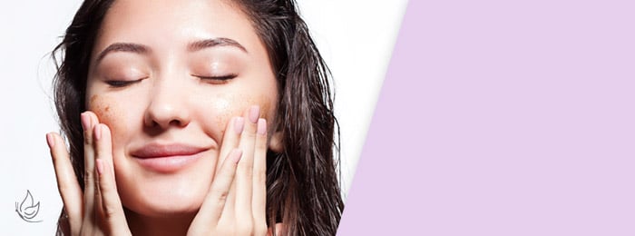 Model exfoliating skin