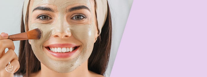 Model with skincare mask