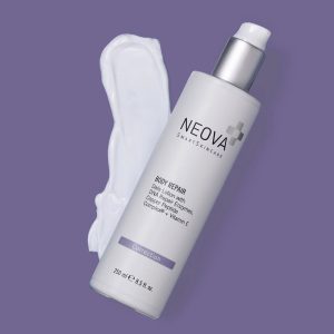 Neova Body Repair bottle and swatch