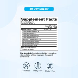 VitaMedica Daily Balance Probiotics supplemental facts