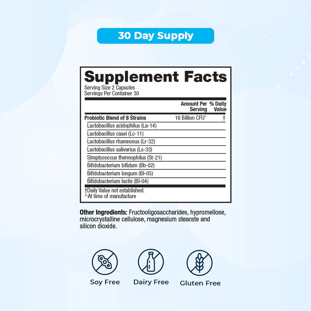 VitaMedica Daily Balance Probiotics supplemental facts
