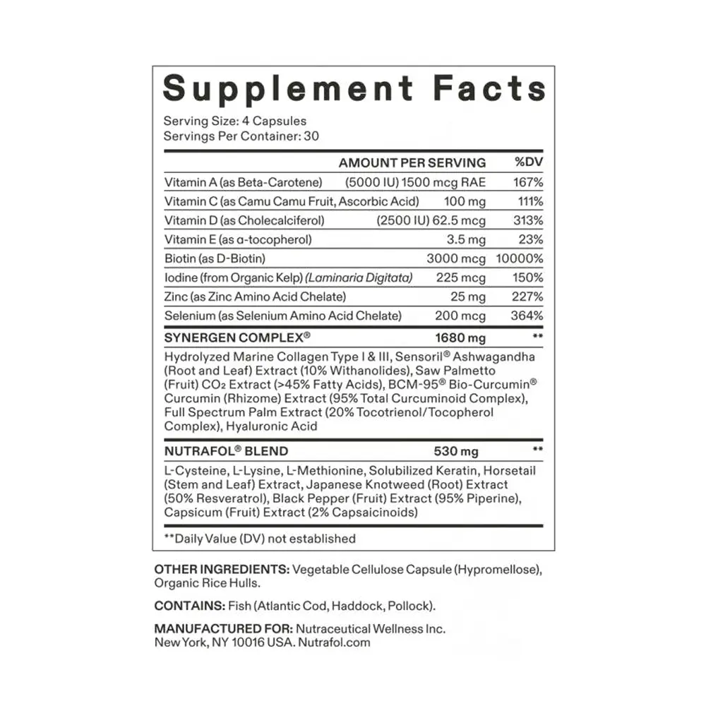 Nutrafol for Women Supplement Facts