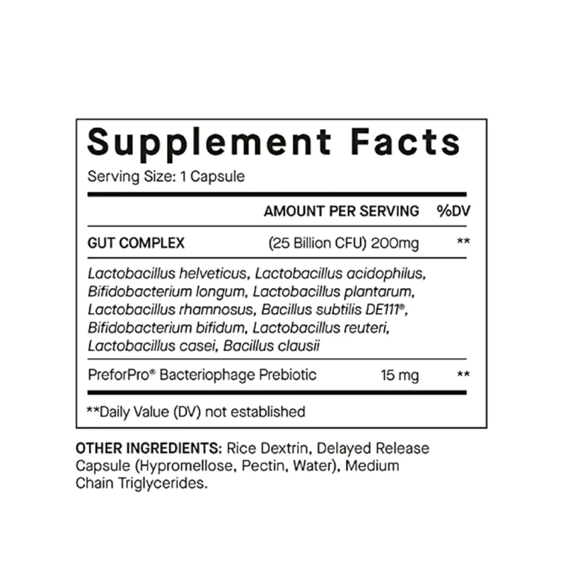 Nutrafol Hairbiotic MD probiotics supplement facts