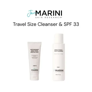 Jan Marini Travel Size Bioglycolic Cleanser & SPF 33 Face Sunscreen Set